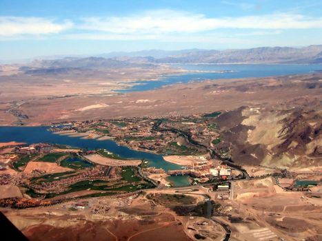 aerial view of the Nevada desert in the United States