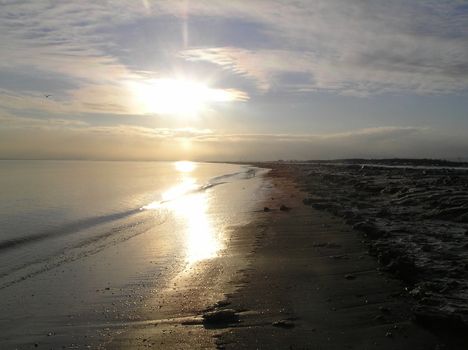 Landscapes of Sakhalin, the nature of Sakhalin, sea of Okhotsk, sea decline