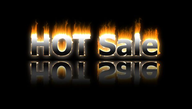 Hot sale banner on black