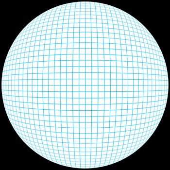 A 3d sphere shaped grid.  