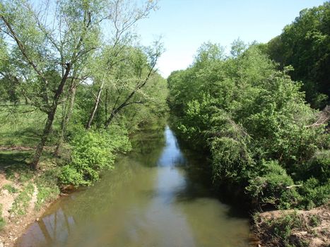 Jacobs Fork River in the spring of the year. The river is located in North Carolina.