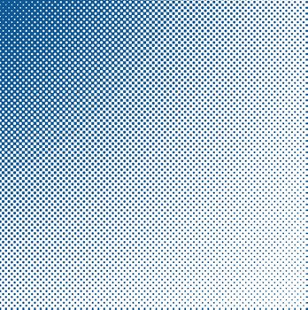 Psychedelic halftone blue pattern with little dots and grungy, edgy look