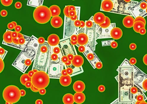 abstract creative symbolic image, gambling for money