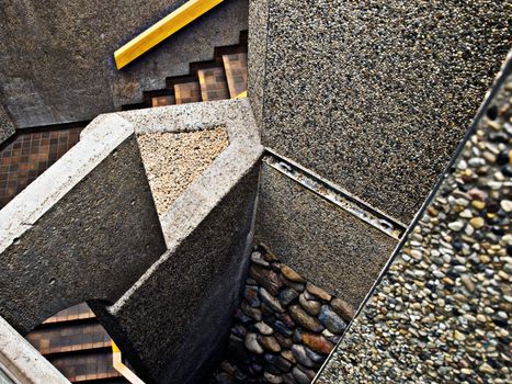Geometric abstract of a decending staircase.