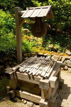 A traditional Japanese garden in California.