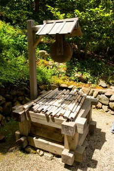 A traditional Japanese garden in California.