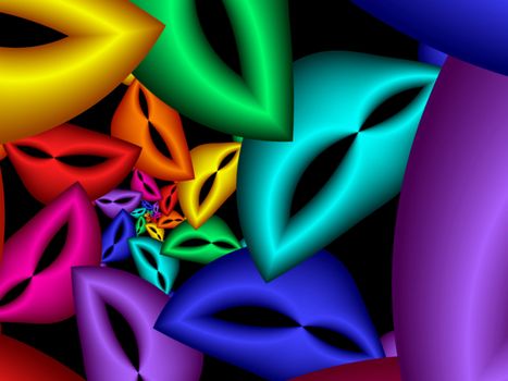 colorful background of fractal lips