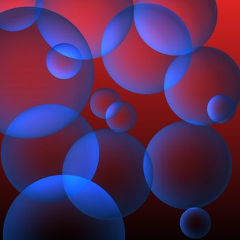 modern red and blue baubles background