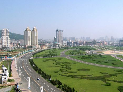 China, Dalian the Central square