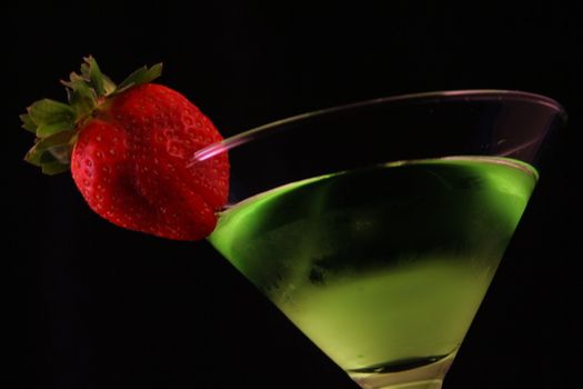 Martini with strawberry

