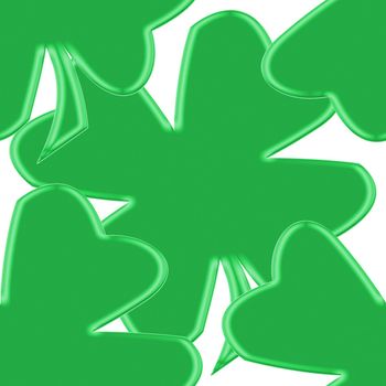 seamless tillable background with clover leaves for St. Patricks day isolated over white