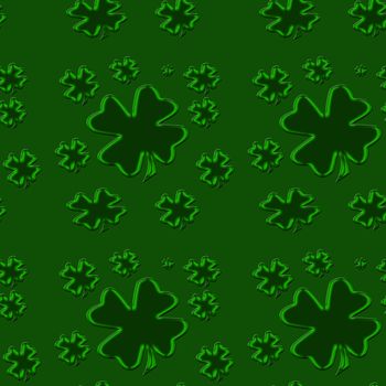 seamless tillable background with clover leaves for St. Patricks day