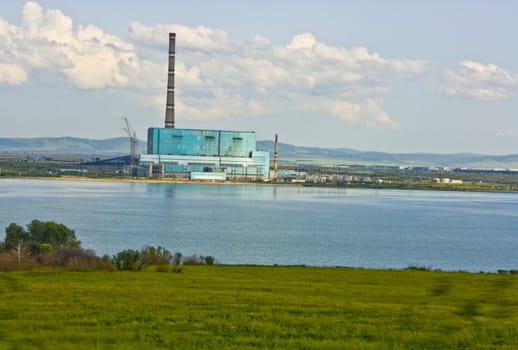 Photo of the power station located in Siberia