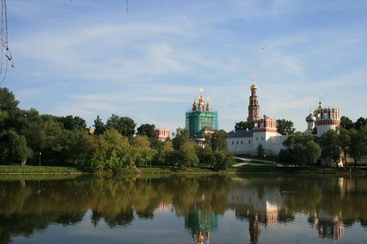 Novodevichy Convent and Cemetery sunny day