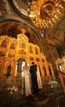 Before the wedding ceremony - inside church 