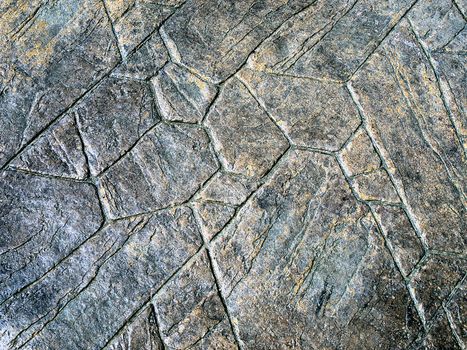 Stone walkway background with a variety of geometric shapes.
