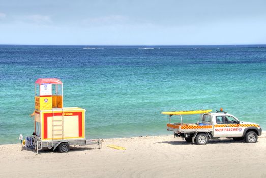 Surf rescue patrol at beach