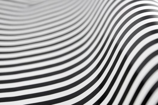 black and white stripes with an op art effect