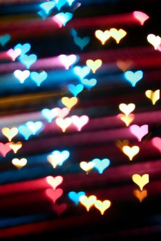 motion colored  heart abstract love background