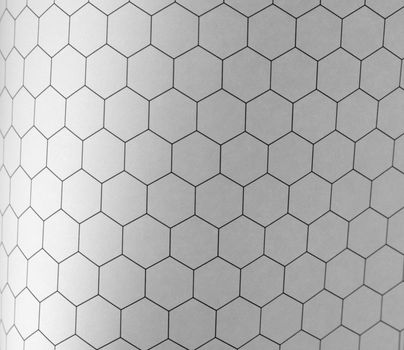 hexagon pattern  with a slight curve