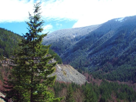 A mountain road in Oregon.