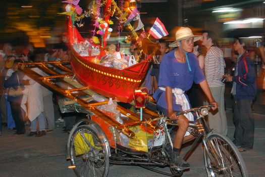 Parade in the honour of the festival of Loy Krathong, Chiang Mai, Thailand