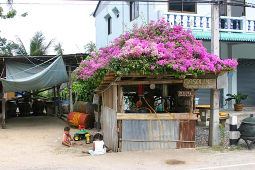 A gasstation on the island of Ko PhaNgan, thailand