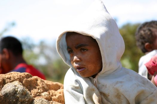 Young child in Madagascar