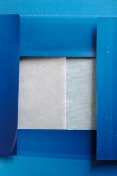 collage of printer blotting paper with textured papers