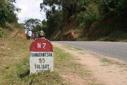 Roadsign in Madagascar