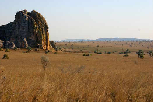 Landscape of the Andringitha mountain range in Madagascar