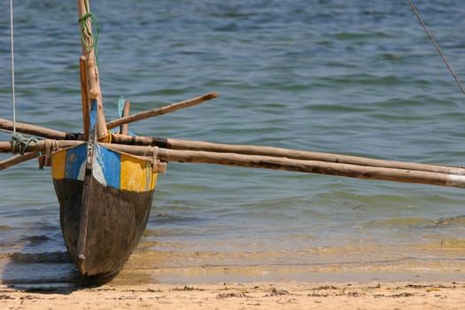 Canoe on the beach at Ifaty, Madagascar