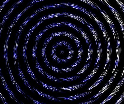 a blue circular vortex