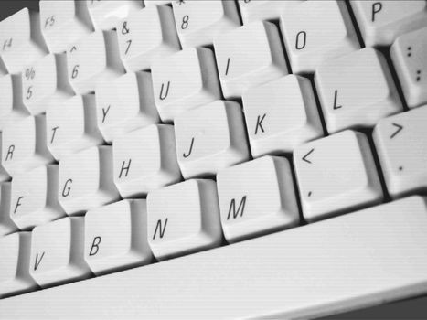 high contrast keyboard, with TV scan lines