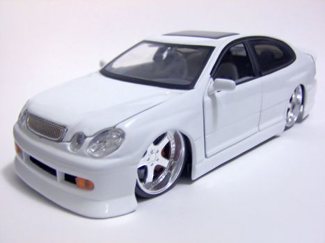 White Lexus GS400 over white