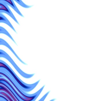 an abstract flames background - blue spikey swirls isolated over white