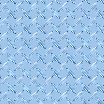 A shiny diamond plate background with a light blue tint.