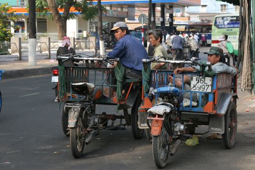 Typical streetscene in Vietnam