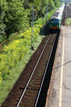 Train at the railway station