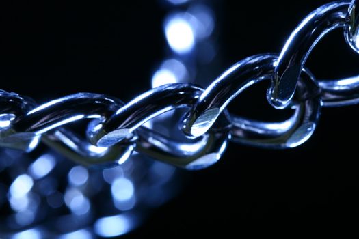 steel chain macro close up