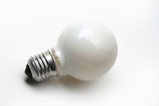 close up bulb on white background