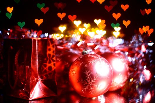 holiday gifts background hearts warm