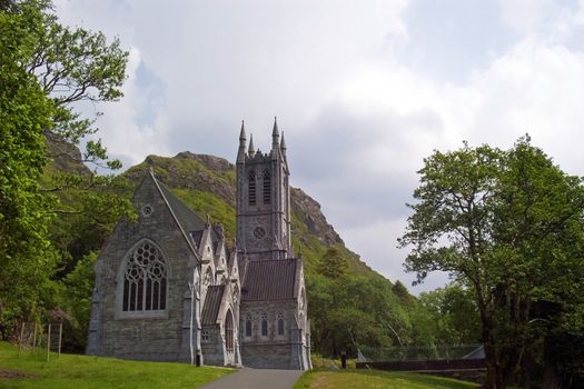 The chapel at the Kylemore Abbey Monastery in the Conemmara area of Ireland.
