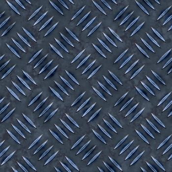 Blue diamond plate texture that tiles seamlessly as a pattern in any direction.