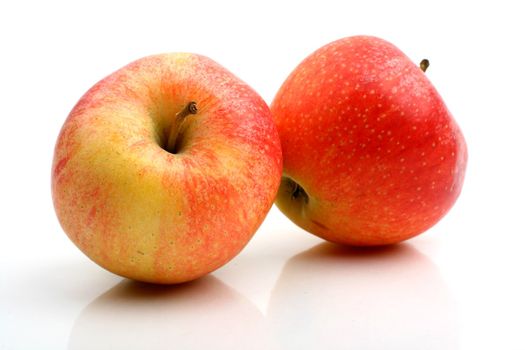 two apples isolated on white background