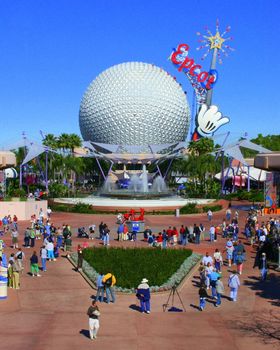 Epcot ball taken from the monorail.