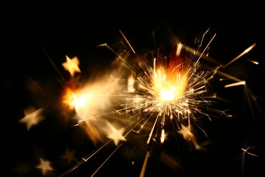 sparkler fire macro background close up