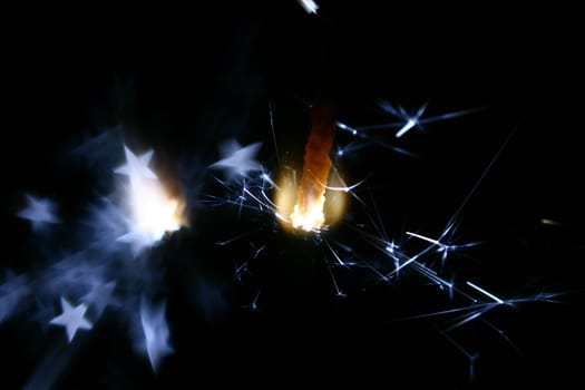 sparkler fire macro background close up