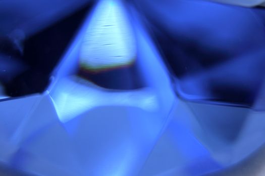 Close-up of a Blue Crystal form up a pattern.
