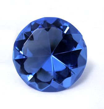 A Blue Crystal on white background